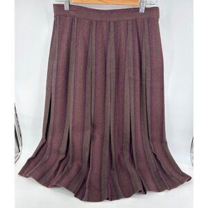 Vintage Woodward Wool‎ Pleated Skirt Size 12 Made In USA Schoolgirl